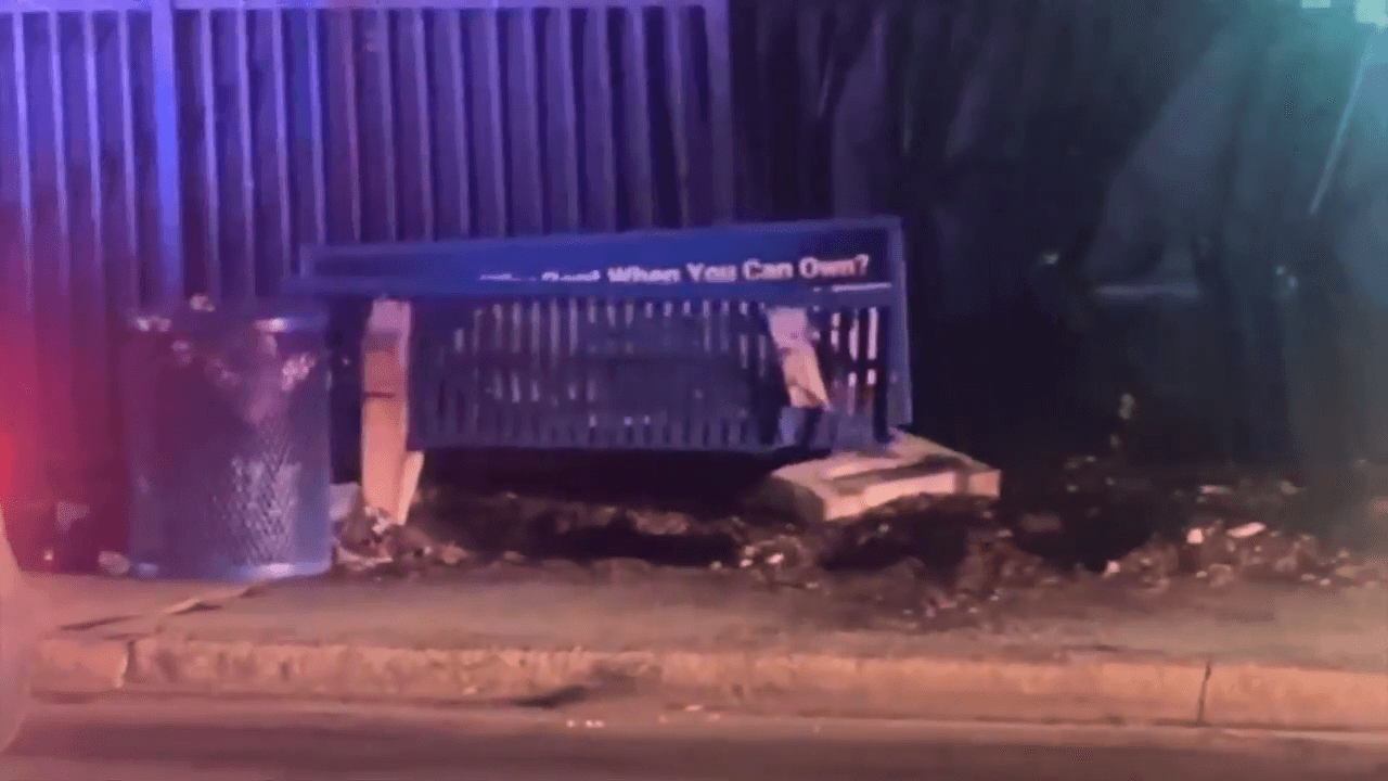 1 hospitalized after driver crashes into bus stop in North Miami