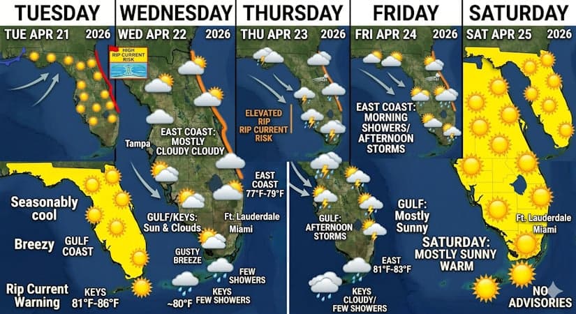 Breezy Week Ahead Before A Sun-Drenched Saturday