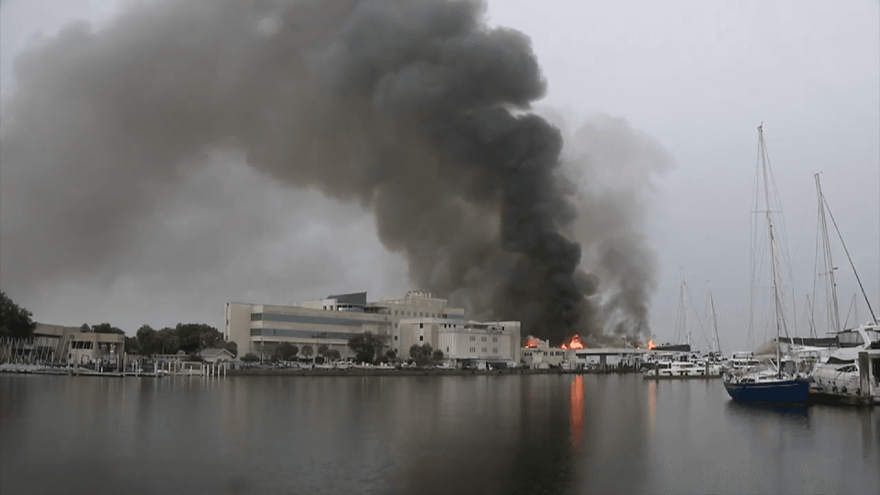 Fire destroys a lab building on a University of South Florida campus