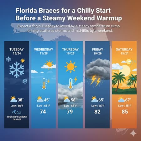 Florida Braces for a Chilly Start Before a Steamy Weekend Warmup