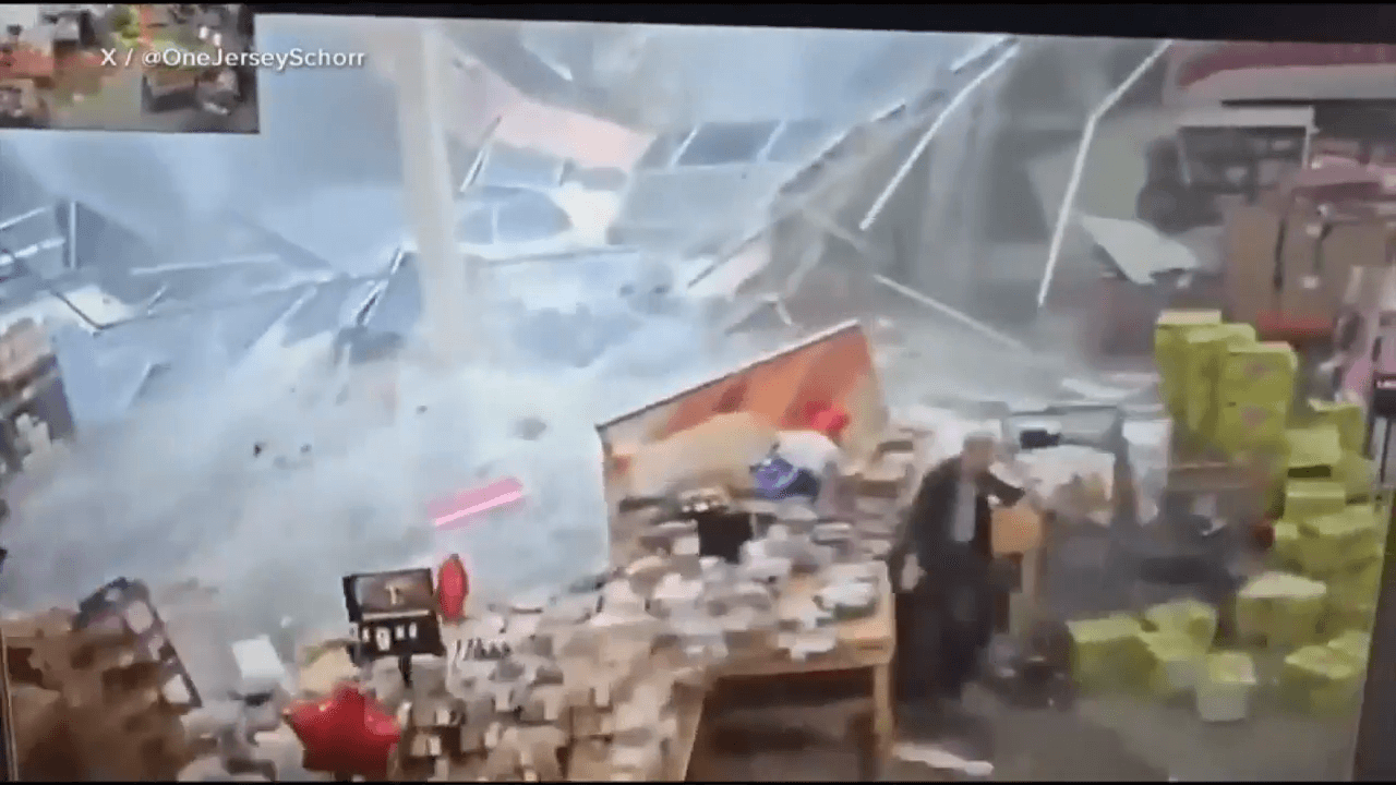 Heavy rain leads to New Jersey store roof collapse as heat wave breaks