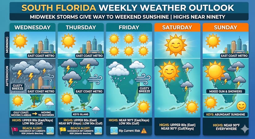 Midweek Storms Give Way to Weekend Sunshine Across South Florida