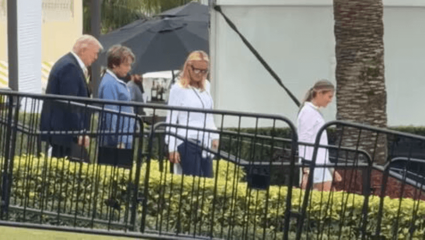 President Trump visits Cadillac Championship in Doral with family