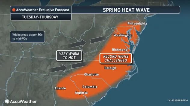 Record-Breaking Heat Wave to Scorch Eastern United States Next Week