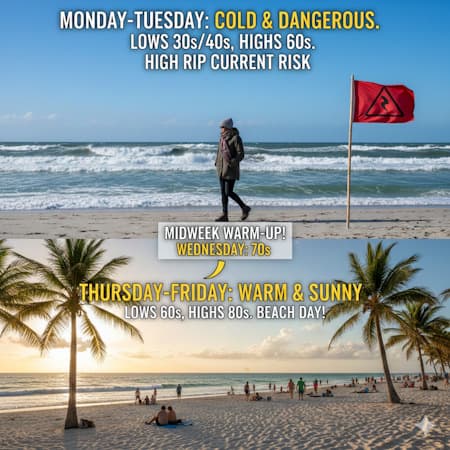 South Florida Braces for a Midweek Deep Freeze Before Rapid Warm-Up