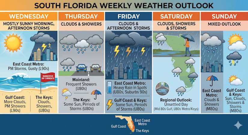 South Florida Faces Stormy, Humid Days Ahead