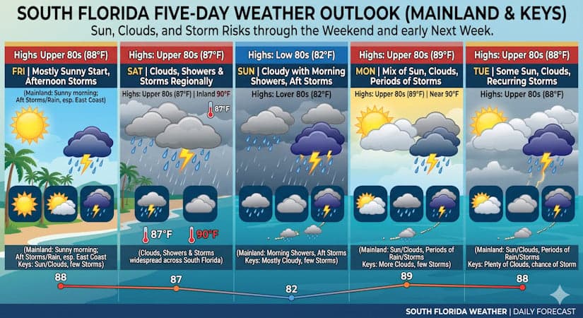 South Florida Storm Risks Rise This Weekend After Sunny Friday Start