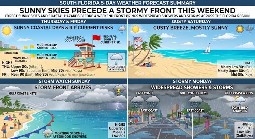 South Florida Weather: Sunny Skies Precede a Stormy Front This Weekend