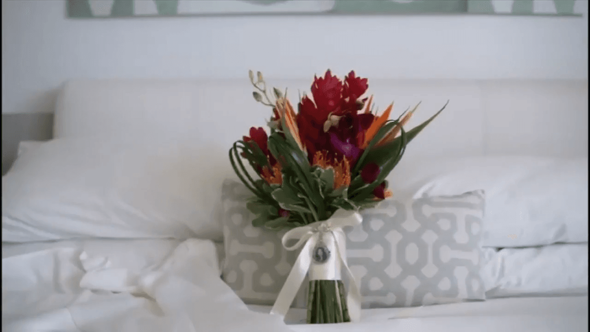 Special wedding bouquet missing