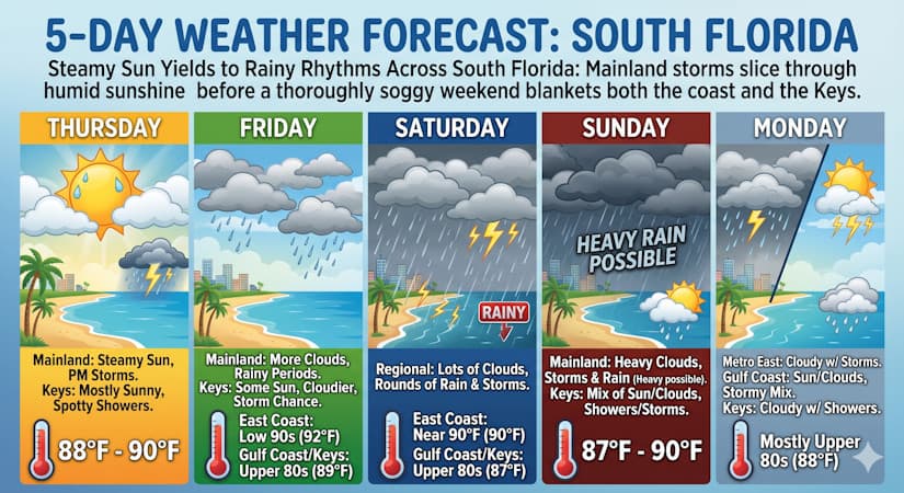 Steamy Sun Yields to Rainy Rhythms Across South Florida