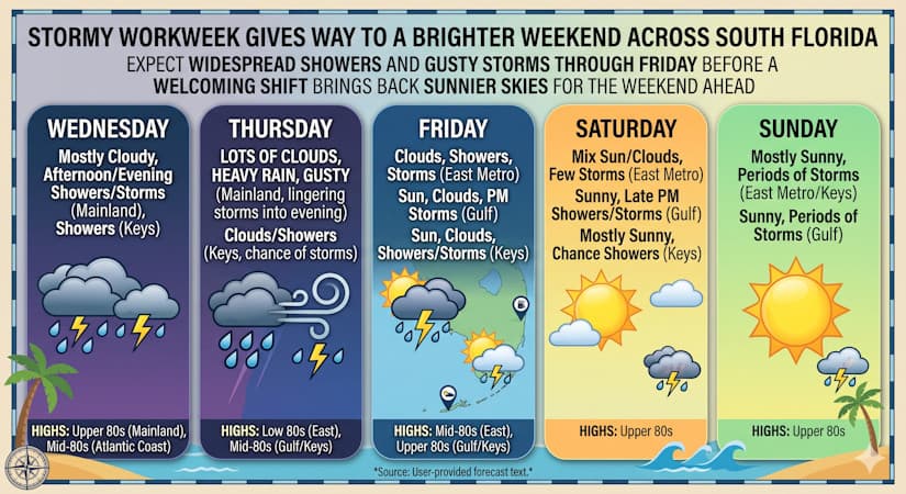 Stormy Workweek Gives Way To A Brighter Weekend Across South Florida