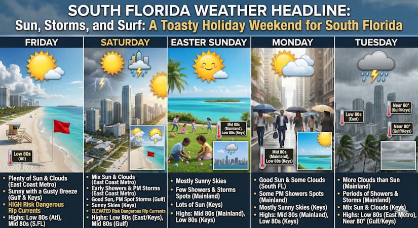 Sun, Storms, and Surf: A Toasty Holiday Weekend for South Florida