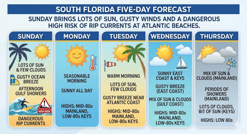 Sunny Skies and Coastal Breezes Rule the Week