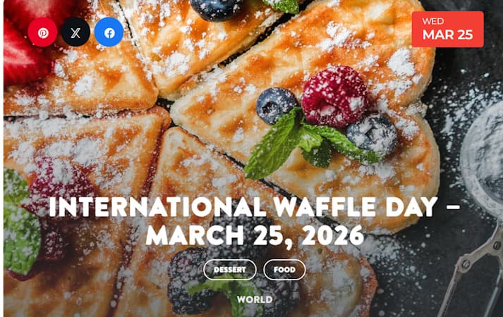 The Word “Waffle” First Appeared In The English Language In 1725.