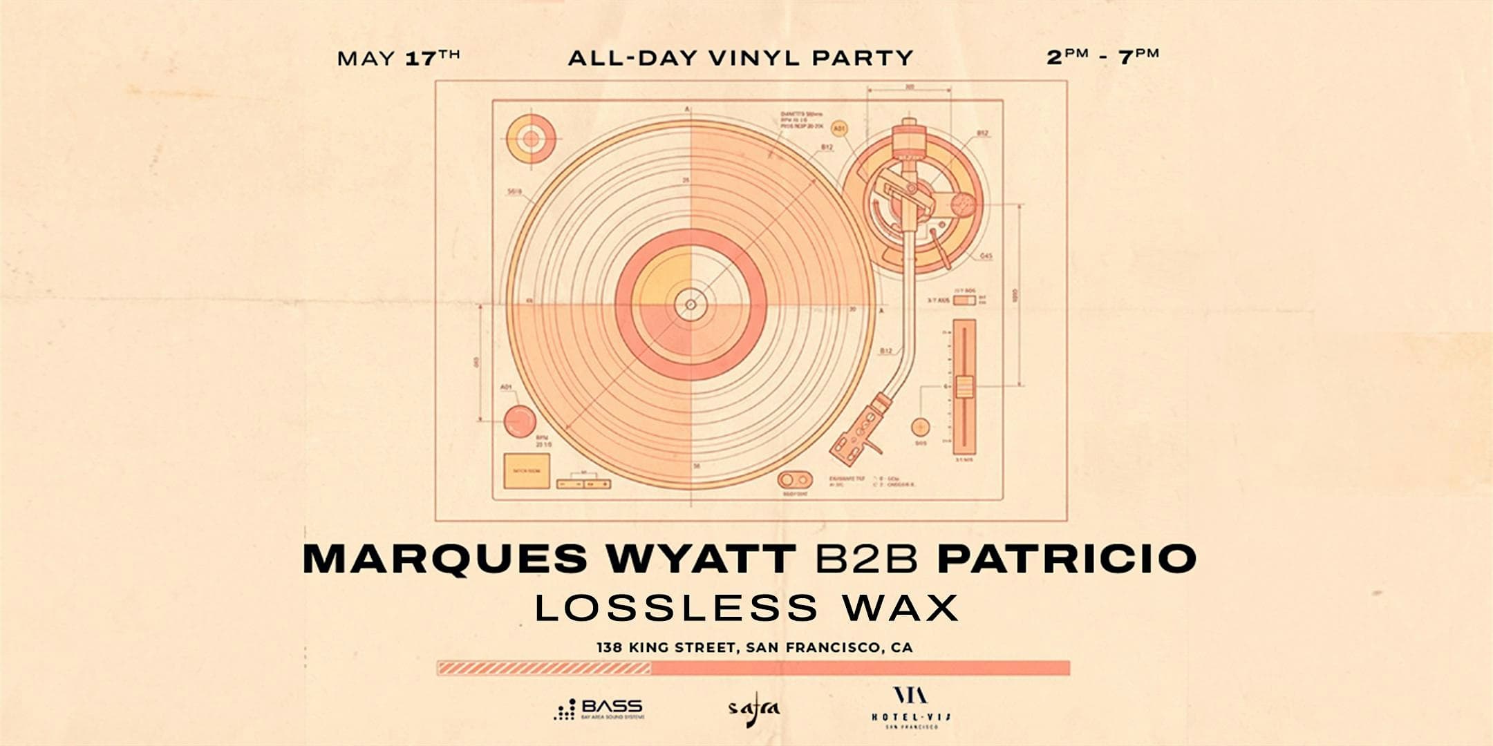 All day vinyl party w/ Marques Wyatt (Deep LA) & Patricio at Via Hotel.