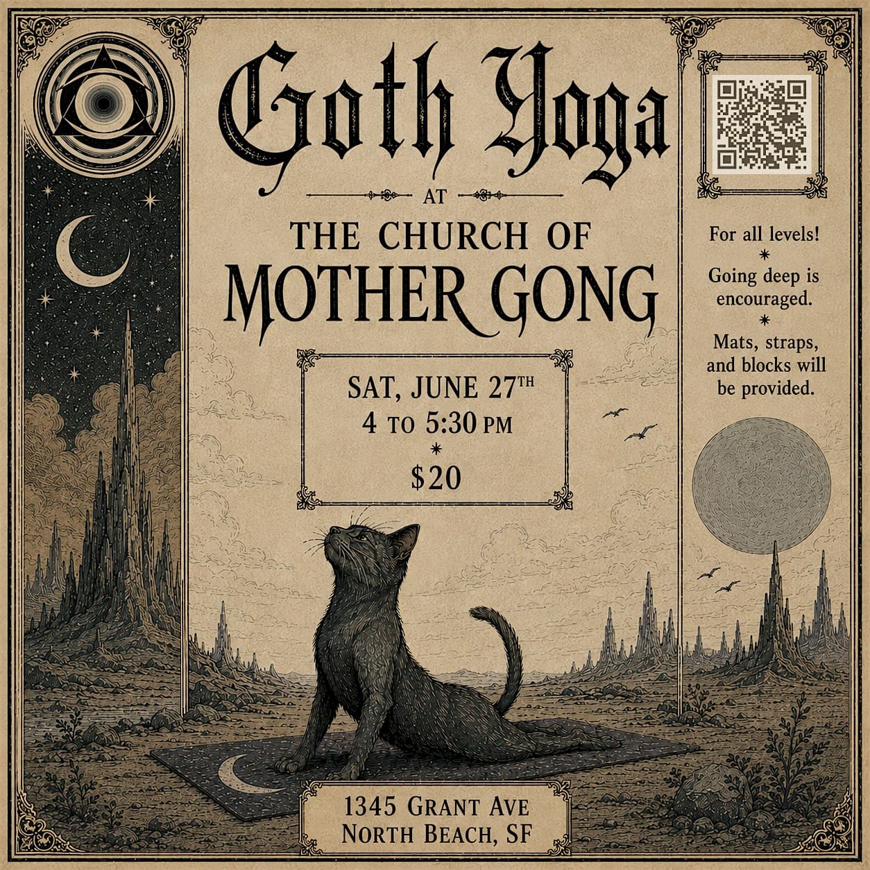 Goth Yoga in North Beach