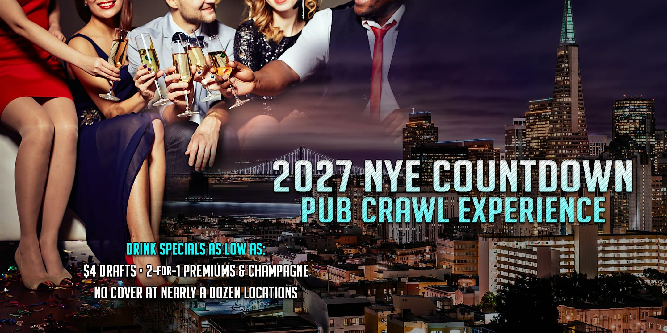 San Francisco New Years Eve Pub Crawl Party 2027