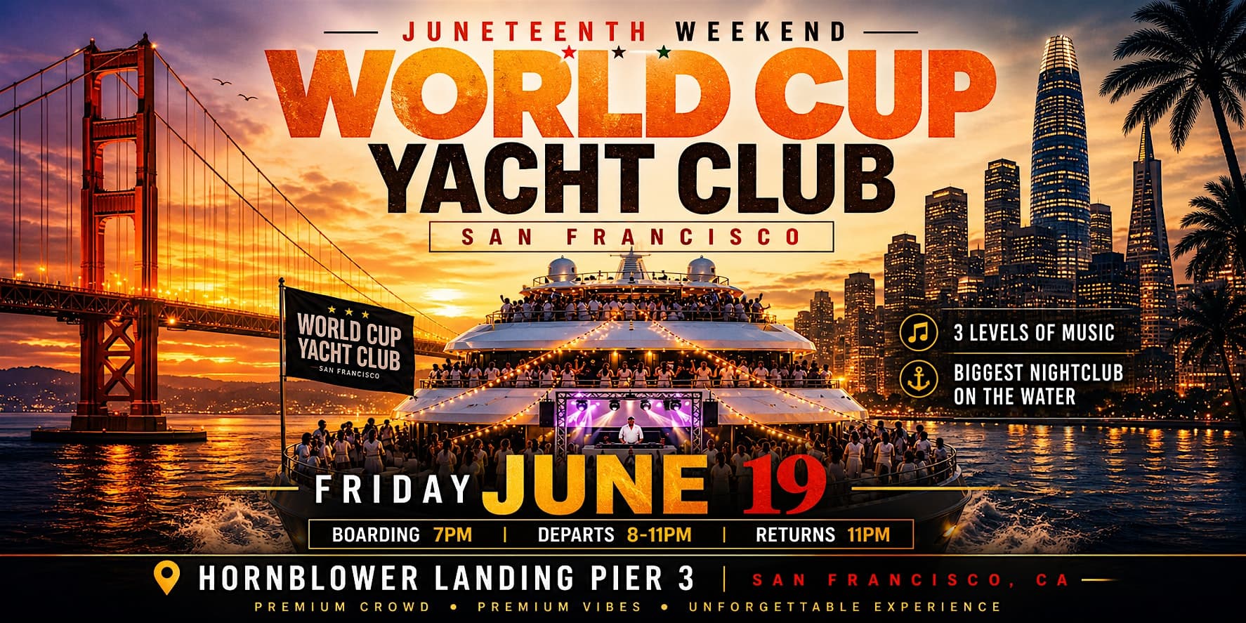 WORLD CUP  | YACHT CLUB CRUISE ON THE SF SPIRIT