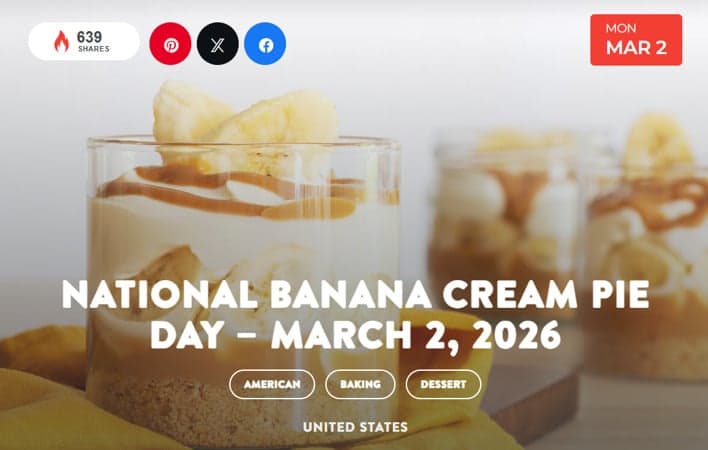 10%, Or 18.6 Million Americans Eat Banana Cream Pie Every Year