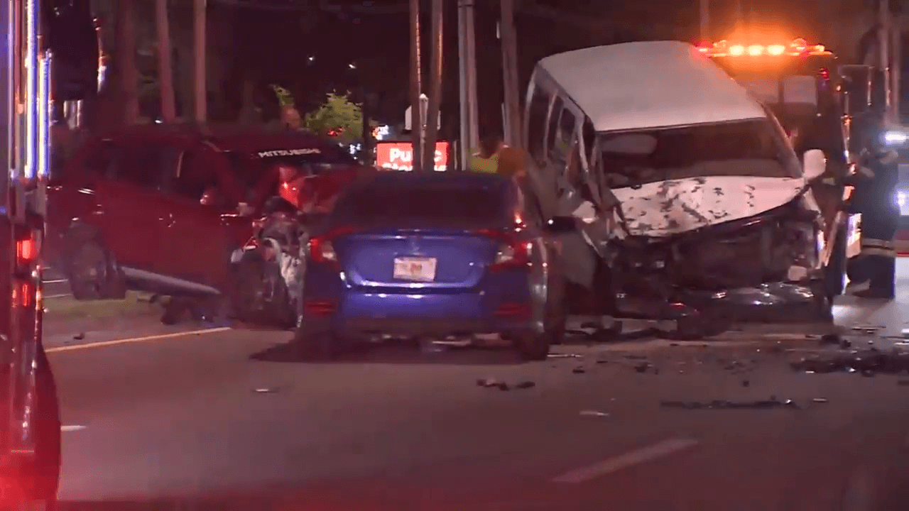 12 hospitalized after multi-vehicle crash in Lauderhill