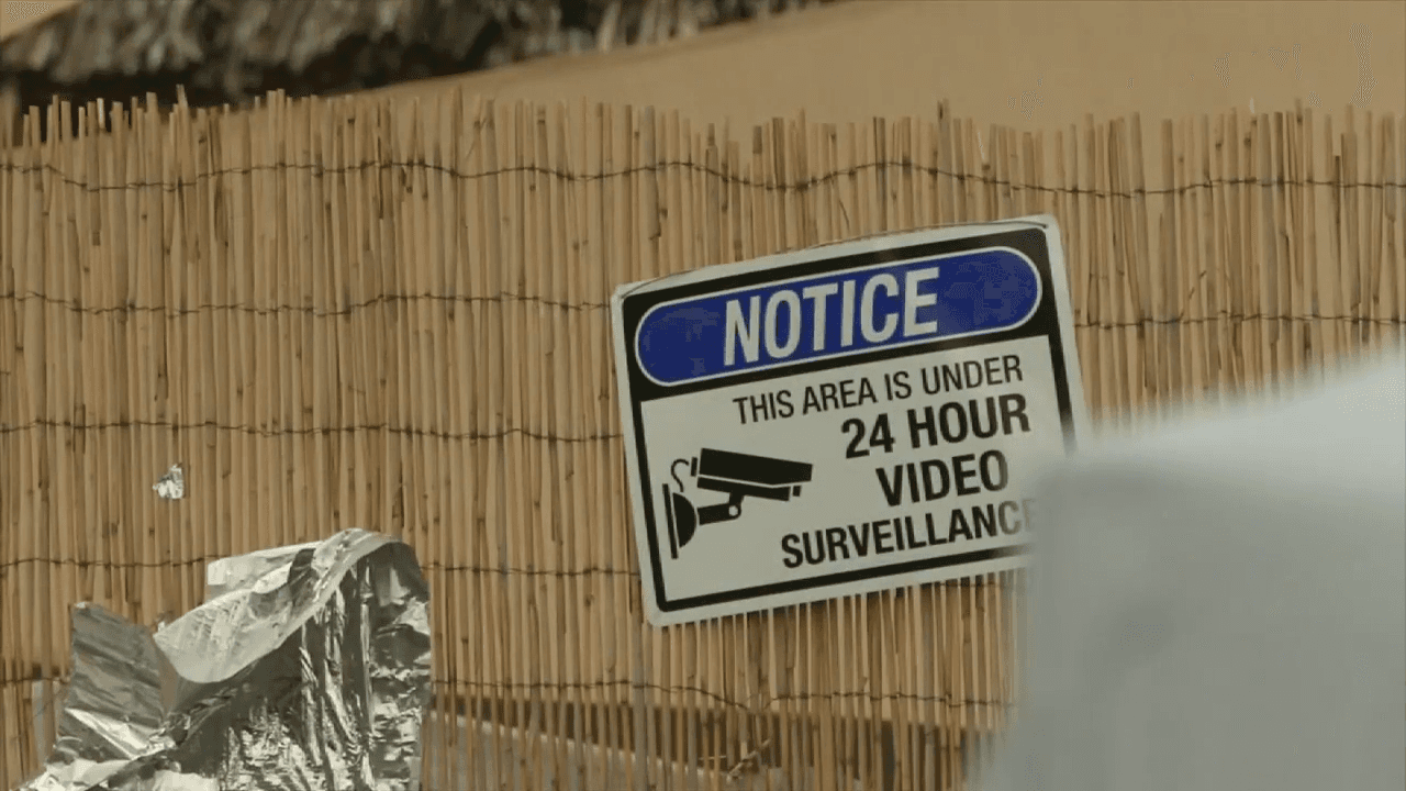 Cameras pointed in their backyard