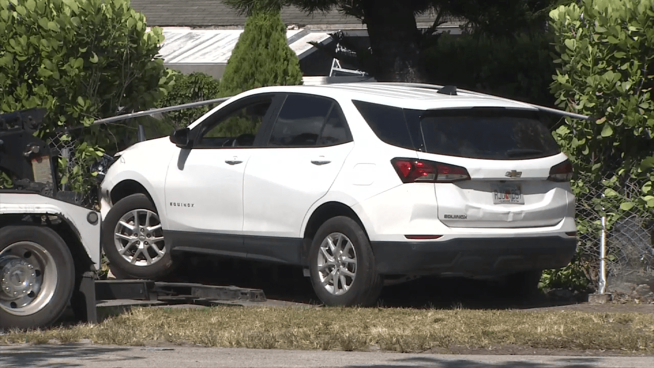 Car crashes into fence in NW Miami-Dade; no injuries reported, cause unknown