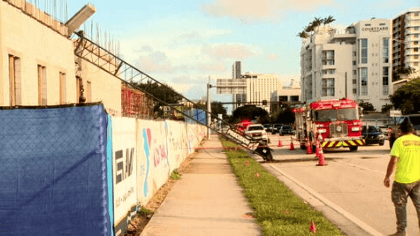 Crane collapses at Fort Lauderdale YMCA construction site; no injuries reported