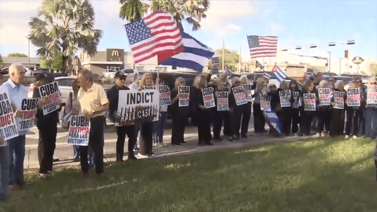Dozens protest across Miami against Cuban regime, hope for change amid US, Cuba talks