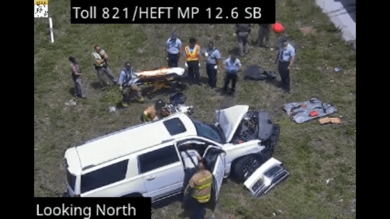 Emergency crews free trapped person after accident on Florida Turnpike; condition unknown