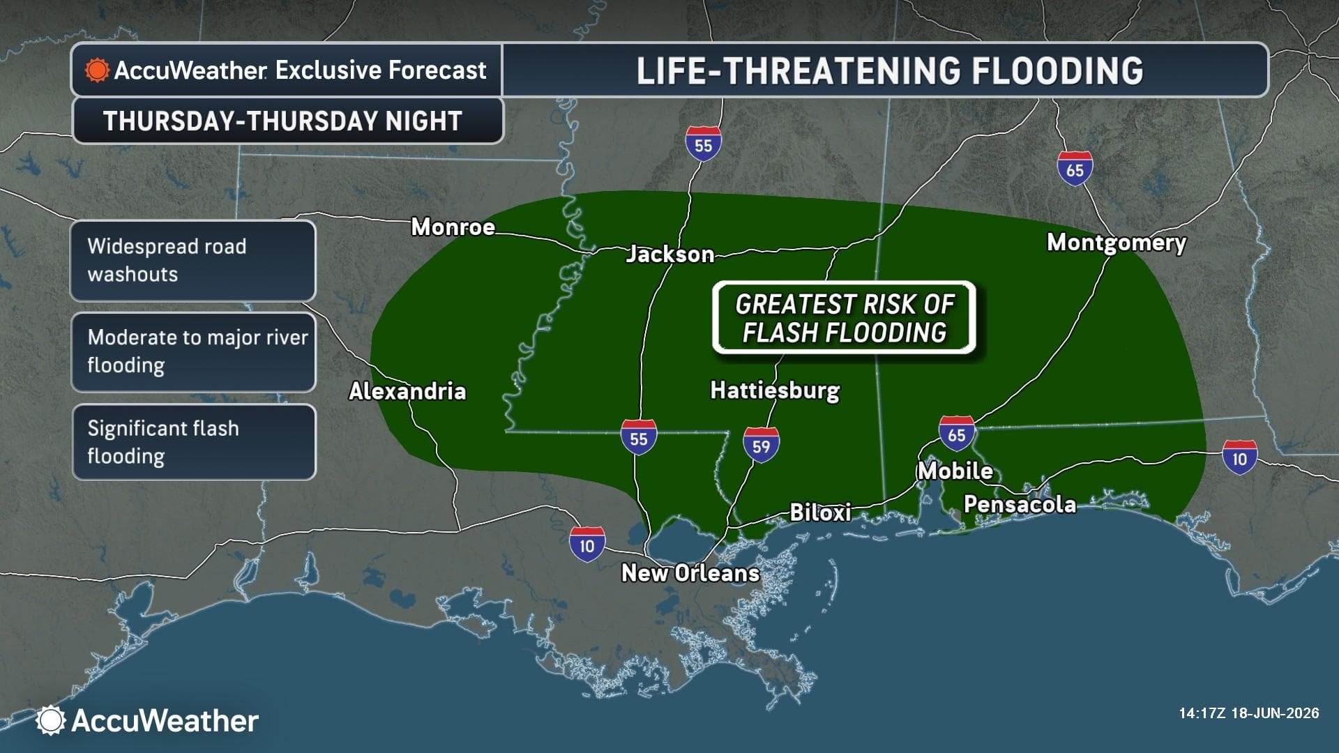 Gulf Coast Facing Life-Threatening Floods As Tropical Rainstorm Arthur Intensifies