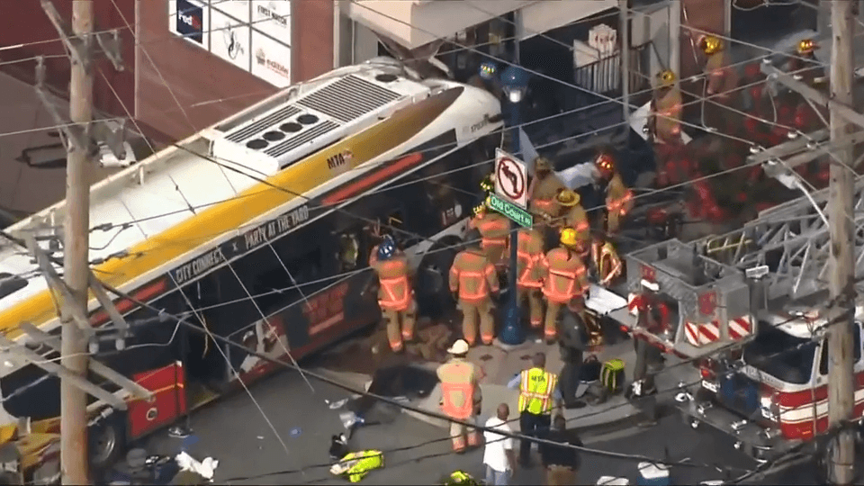 “Like a war scene:” Dozens injured in multi-vehicle crash involving MTA bus in Baltimore
