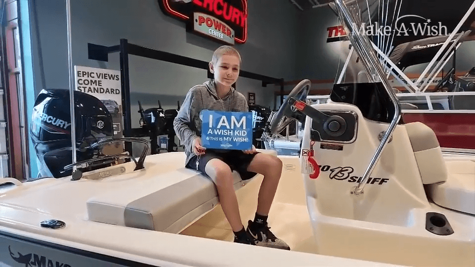 Make-A-Wish Southern Florida grants wish of fishing boat to 12-year-old boy who battled cancer