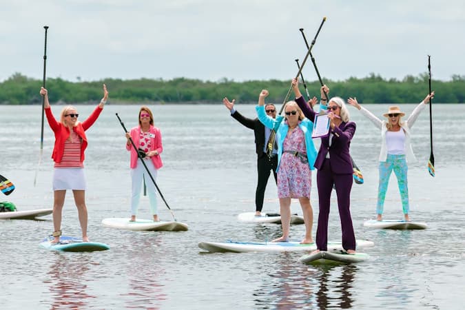 Making a Splash: Florida Keys Leaders Trade Boardrooms for Paddleboards to Support the Local Tourism Economy (Video)
