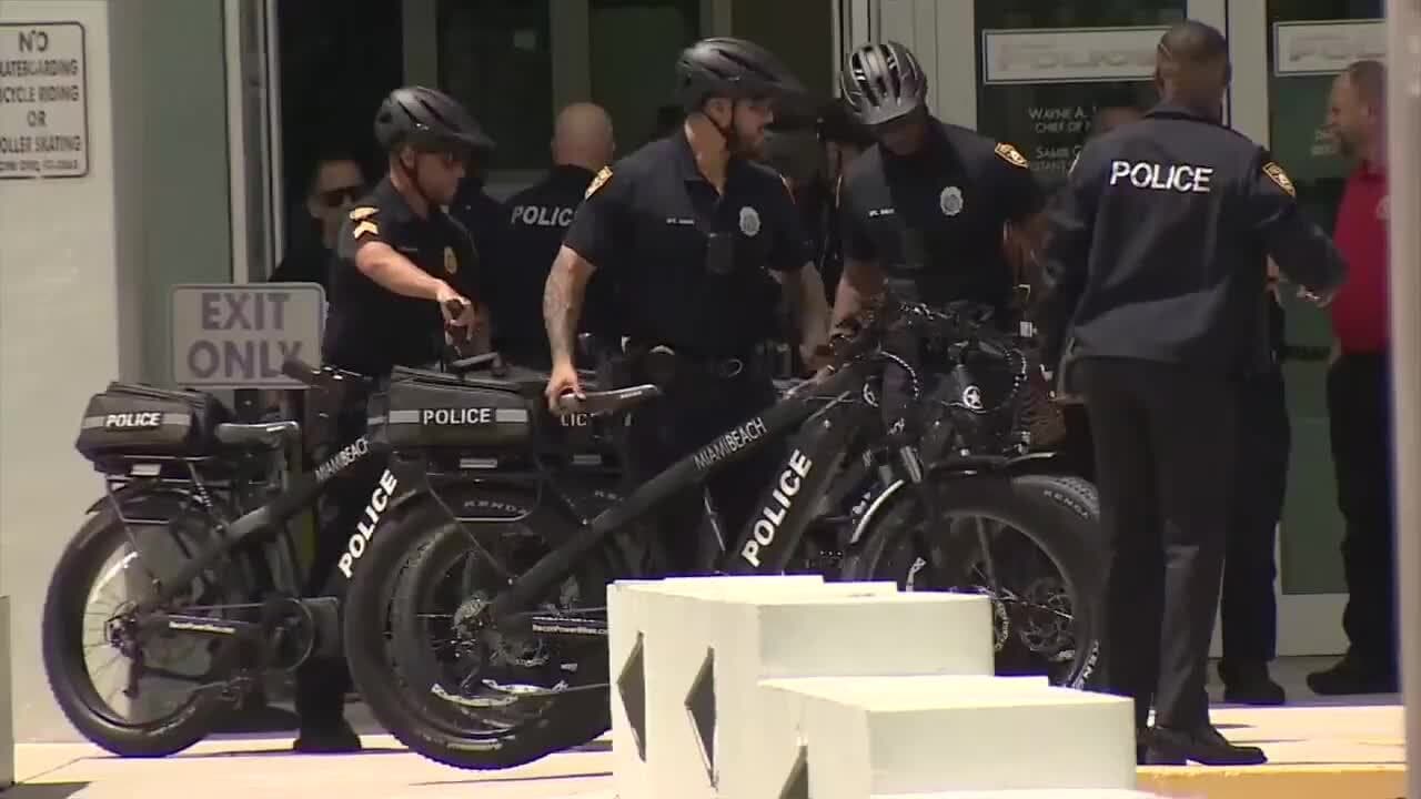 Miami Beach Police unveil new fleet of e-bikes aimed at improving public safety