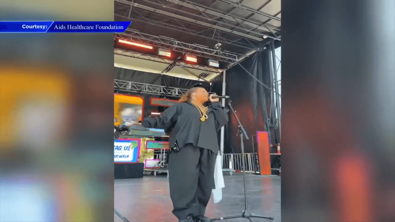 Music star Queen Latifah takes the stage at Florida AIDS Walk and Music Festival in Fort Lauderdale