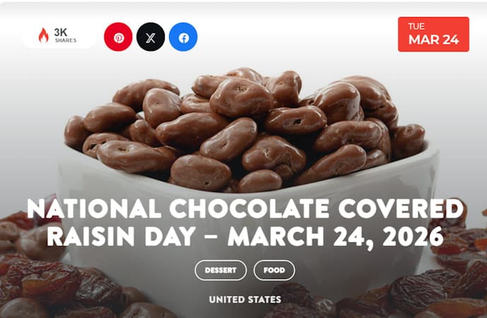Over 1 Million Chocolate Covered Raisins (Raisinets) Are Produced Every Hour