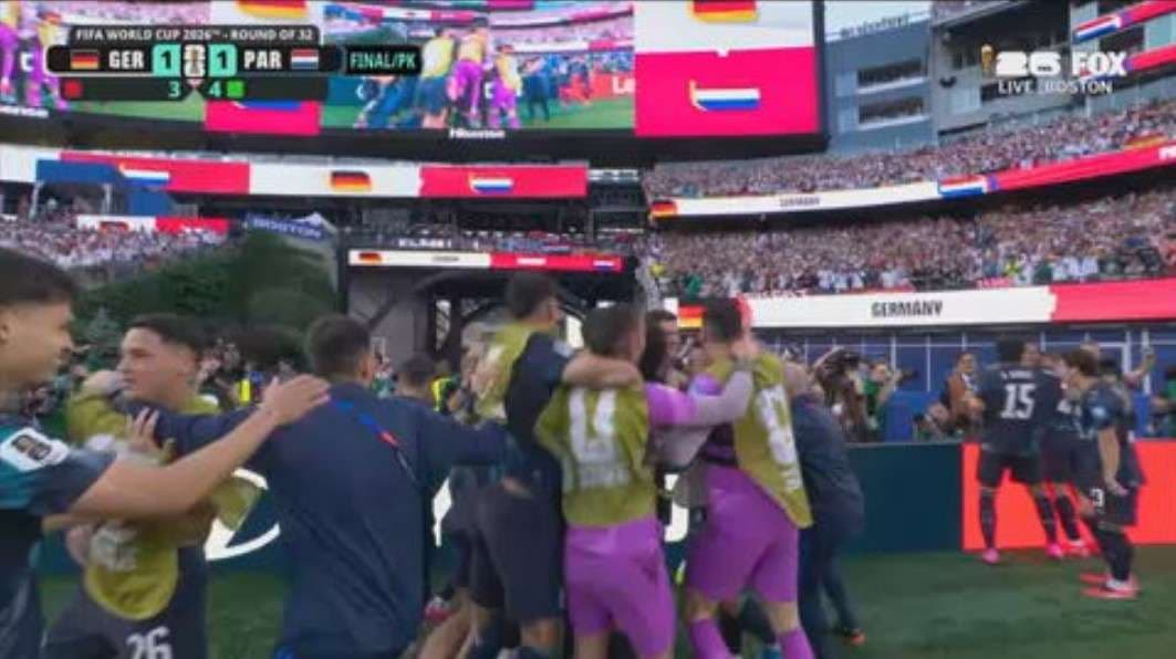 Paraguay upsets Germany on penalty kicks at World Cup after a 1-1 draw through extra time