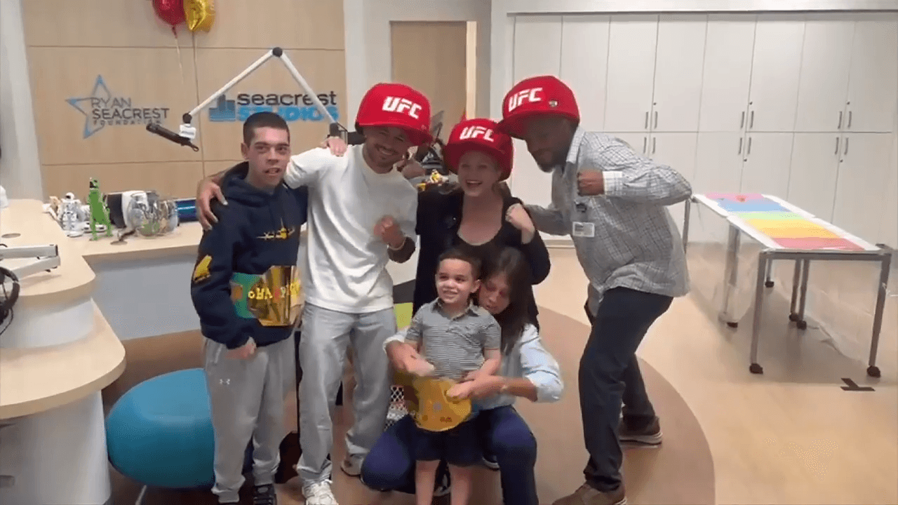 Patients at Niklaus Children’s Hospital meet UFC superstars ahead of upcoming event