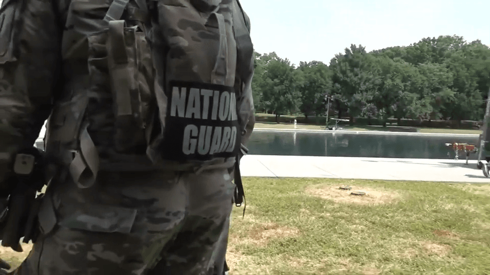 Patrols and nanobubbles on display at the Reflecting Pool as Trump looks for a renovation do-over