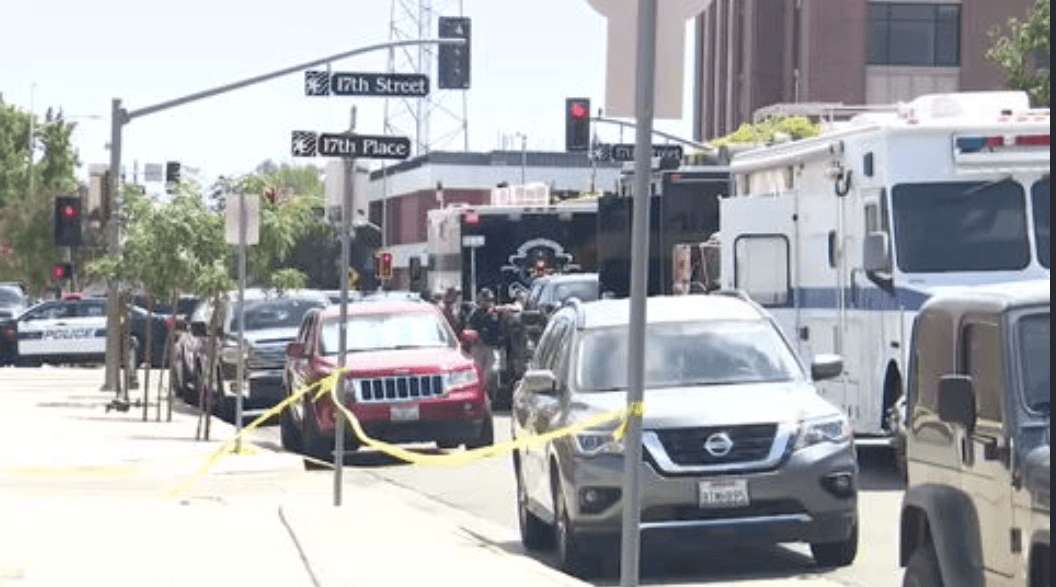 Police say man barricaded himself inside bank building with others in California city of Bakersfield