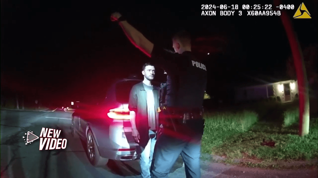 Police video of Justin Timberlake’s 2024 drunken driving arrest released