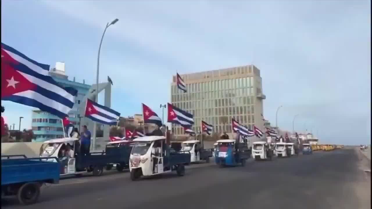 Pro-government protesters take to the streets of Havana to denounce US oil blockade, maximum pressure campaign