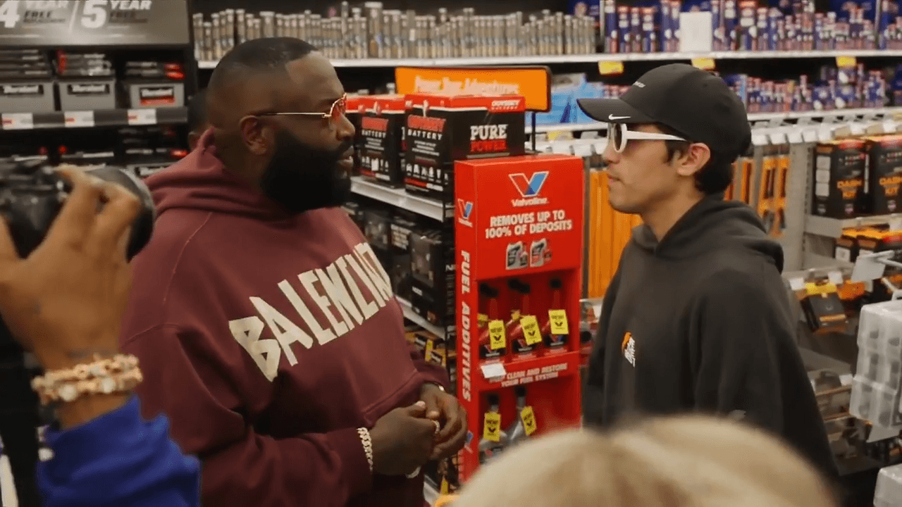 Rick Ross shows Deco his new detailing line to keep cars looking luxurious