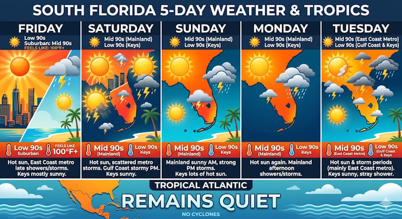 Sizzling South Florida Weather Ahead: Dangerous Heat Index Values Set to Top 100 Degrees