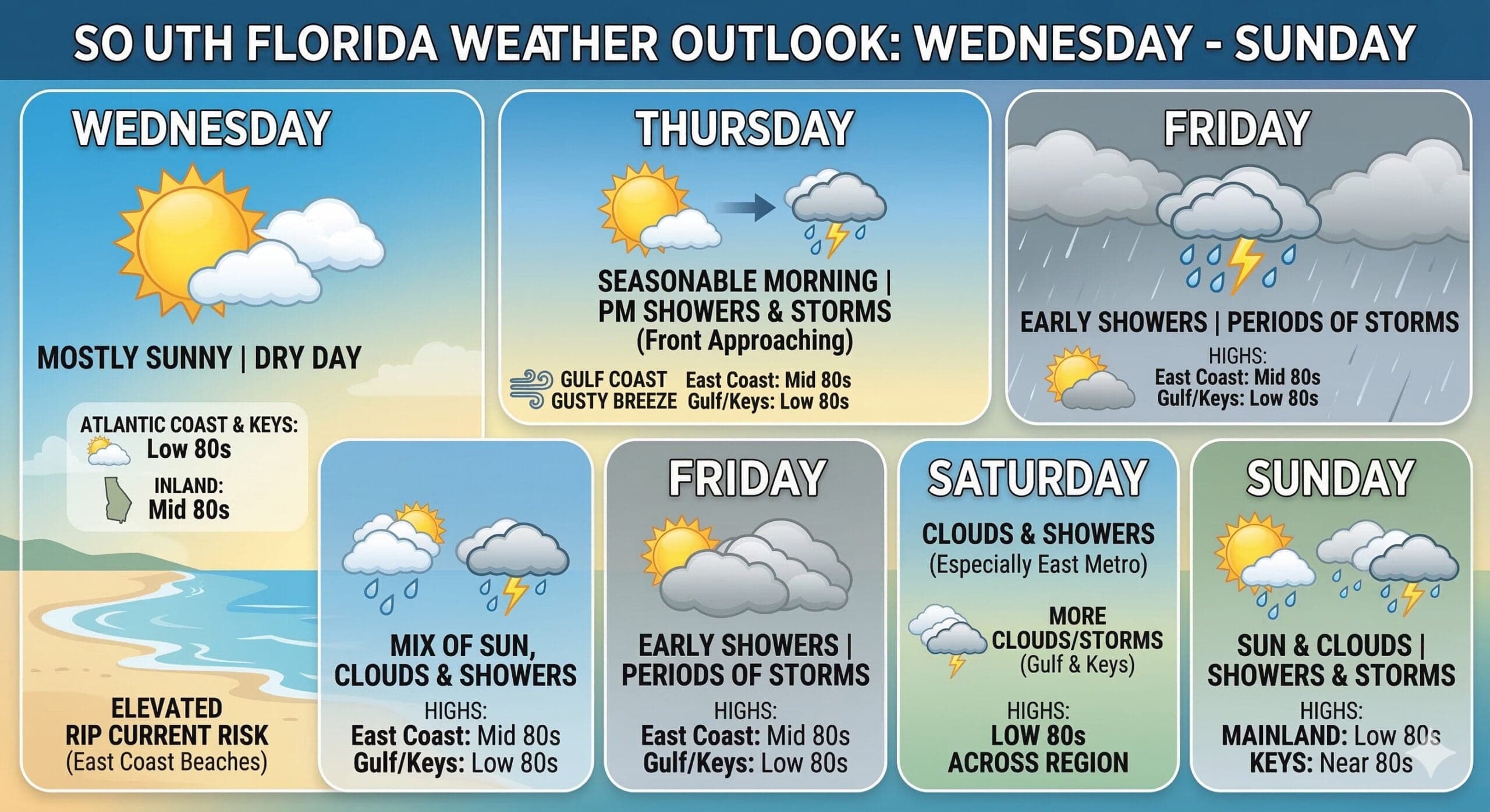 South Florida Sun Gives Way to Weekend Storms
