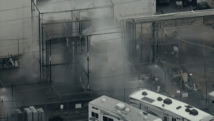 Southern California chemical tank has a crack that could possibly lower risk of explosion