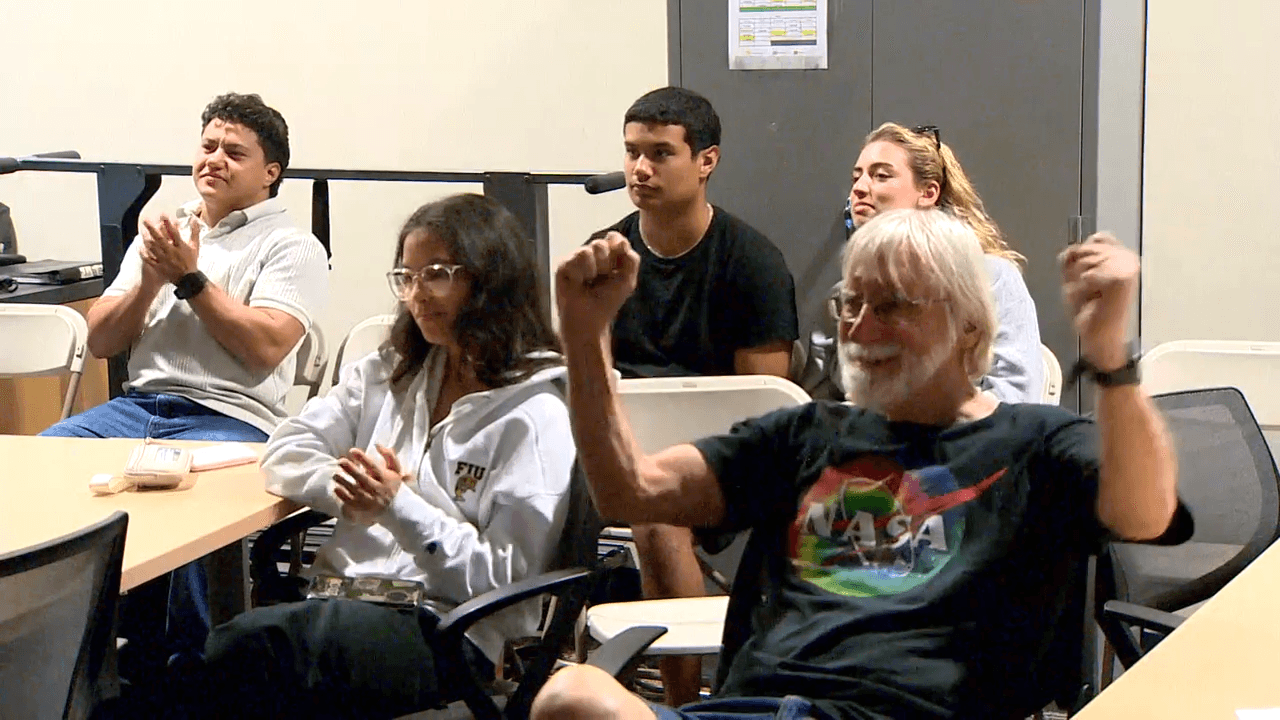 Space fans hold watch party at FIU to witness historic splashdown of Artemis II astronauts