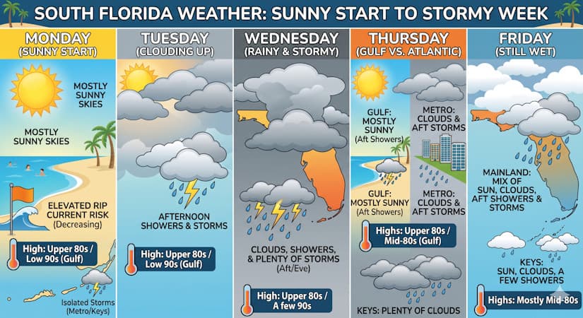 Sunny Start Gives Way to Rainy Week Ahead