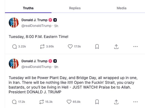 The Final Countdown: Trump’s Monday Briefing Precedes 8 PM Tuesday ‘Hell’ Deadline for the Iranian Regime (Video)