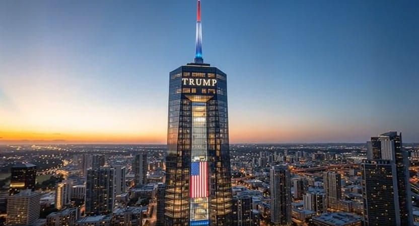 The Golden Spire: Trump Reveals Shimmering Skyscraper Vision for Presidential Library in Downtown Miami (Video)